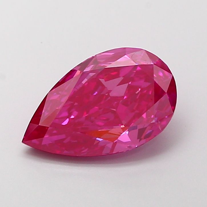 2.89 Carat Pear Lab Diamond with  Cut Diamond in 14KT  view 1
