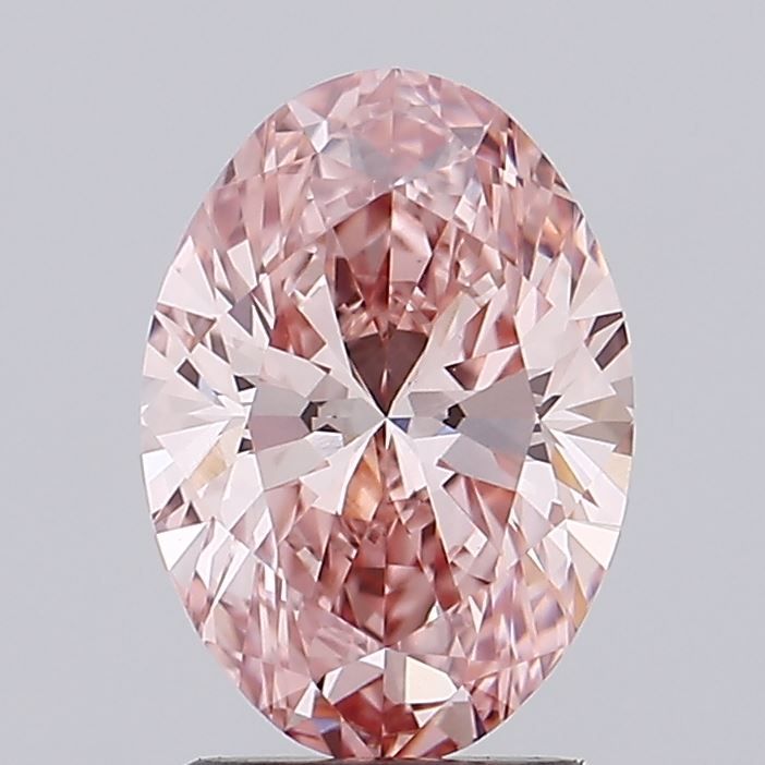 2.02 Carat Oval Lab Diamond with  Cut Diamond in 14KT  view 1
