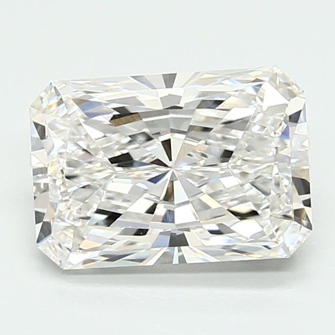 2.55 Carat Radiant Lab Diamond with  Cut Diamond in 14KT  view 1
