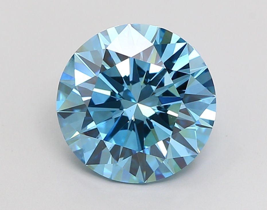 3.51 Carat Round Lab Diamond with  Cut Diamond in 14KT  view 1
