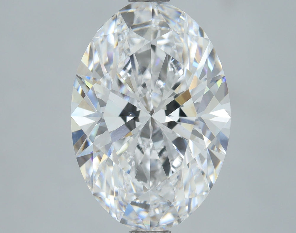 3.0 Carat Oval Lab Diamond with  Cut Diamond in 14KT  view 1
