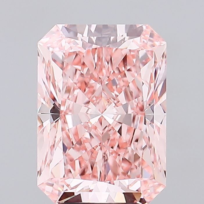 4.21 Carat Radiant Lab Diamond with  Cut Diamond in 14KT  view 1
