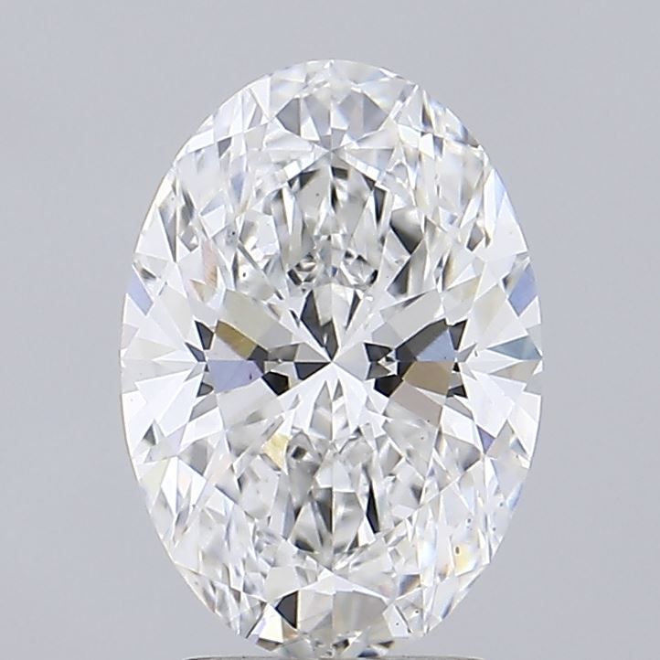 2.7 Carat Oval Lab Diamond with  Cut Diamond in 14KT  view 1
