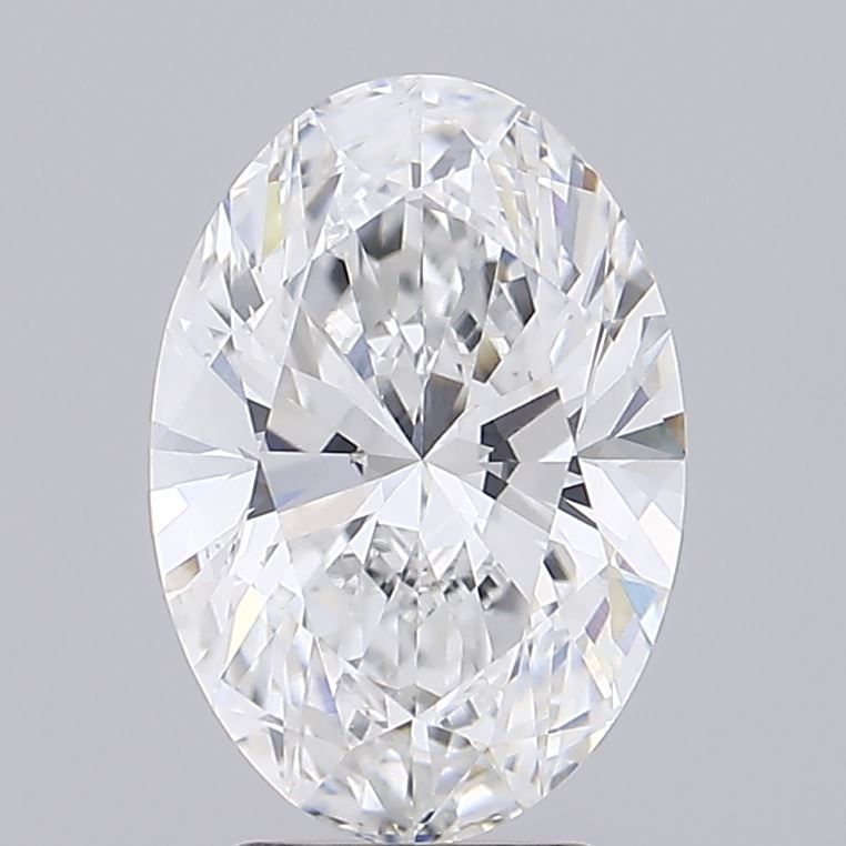 3.85 Carat Oval Lab Diamond with  Cut Diamond in 14KT  view 1
