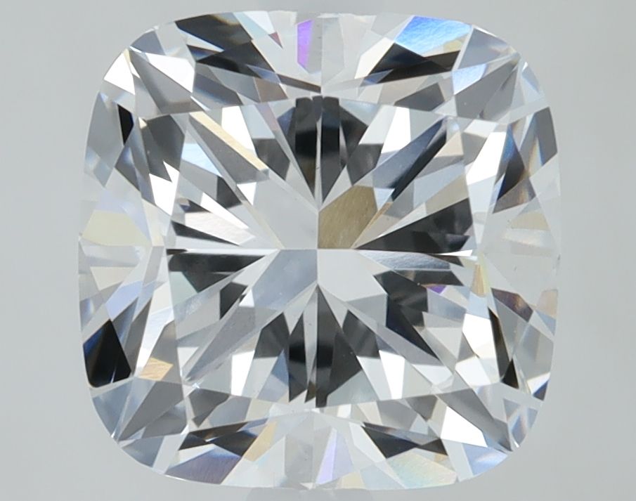 2.56 Carat Cushion Lab Diamond with  Cut Diamond in 14KT  view 1

