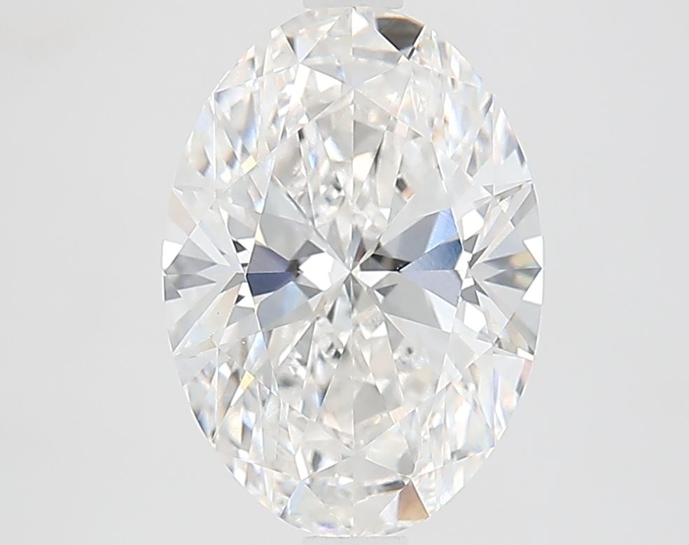 2.78 Carat Oval Lab Diamond with  Cut Diamond in 14KT  view 1
