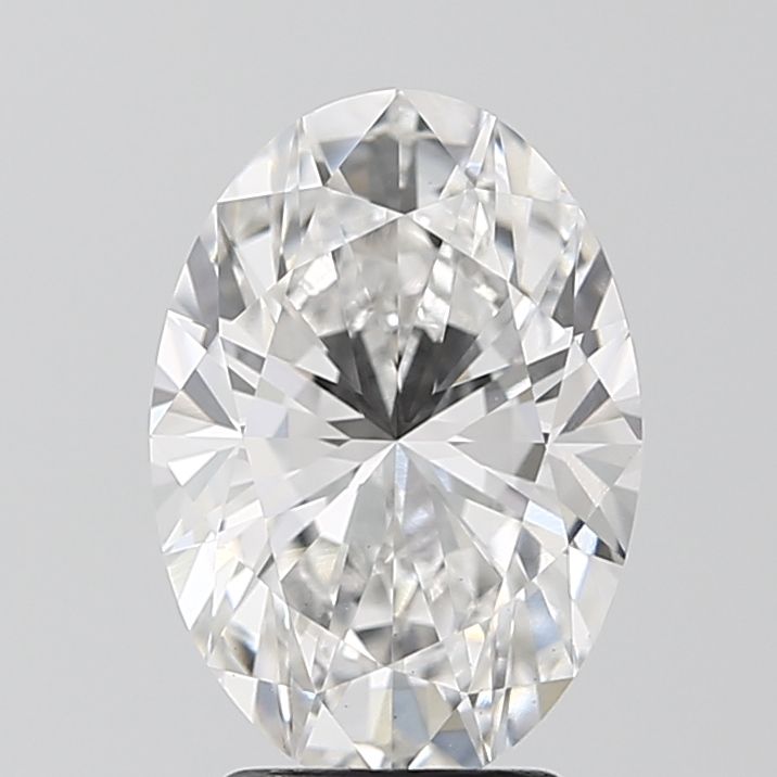 3.01 Carat Oval Lab Diamond with  Cut Diamond in 14KT  view 1
