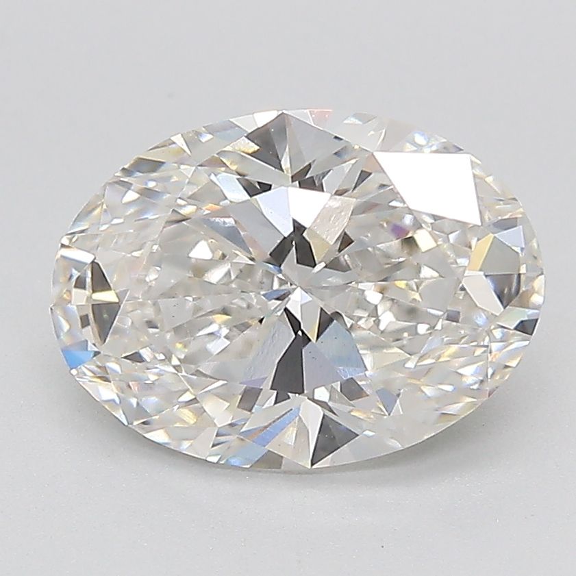 2.52 Carat Oval Lab Diamond with  Cut Diamond in 14KT  view 1
