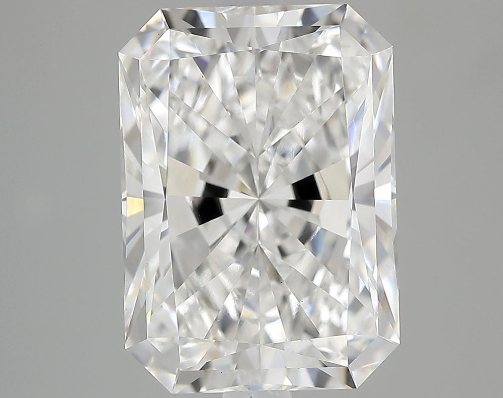 4.51 Carat Radiant Lab Diamond with  Cut Diamond in 14KT  view 1

