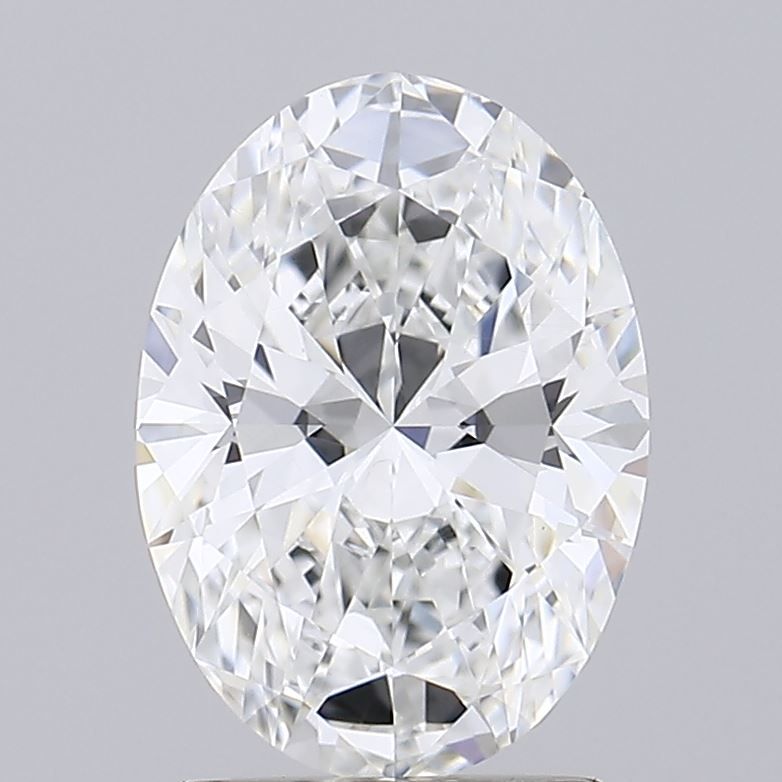 1.8 Carat Oval Lab Diamond with  Cut Diamond in 14KT  view 1
