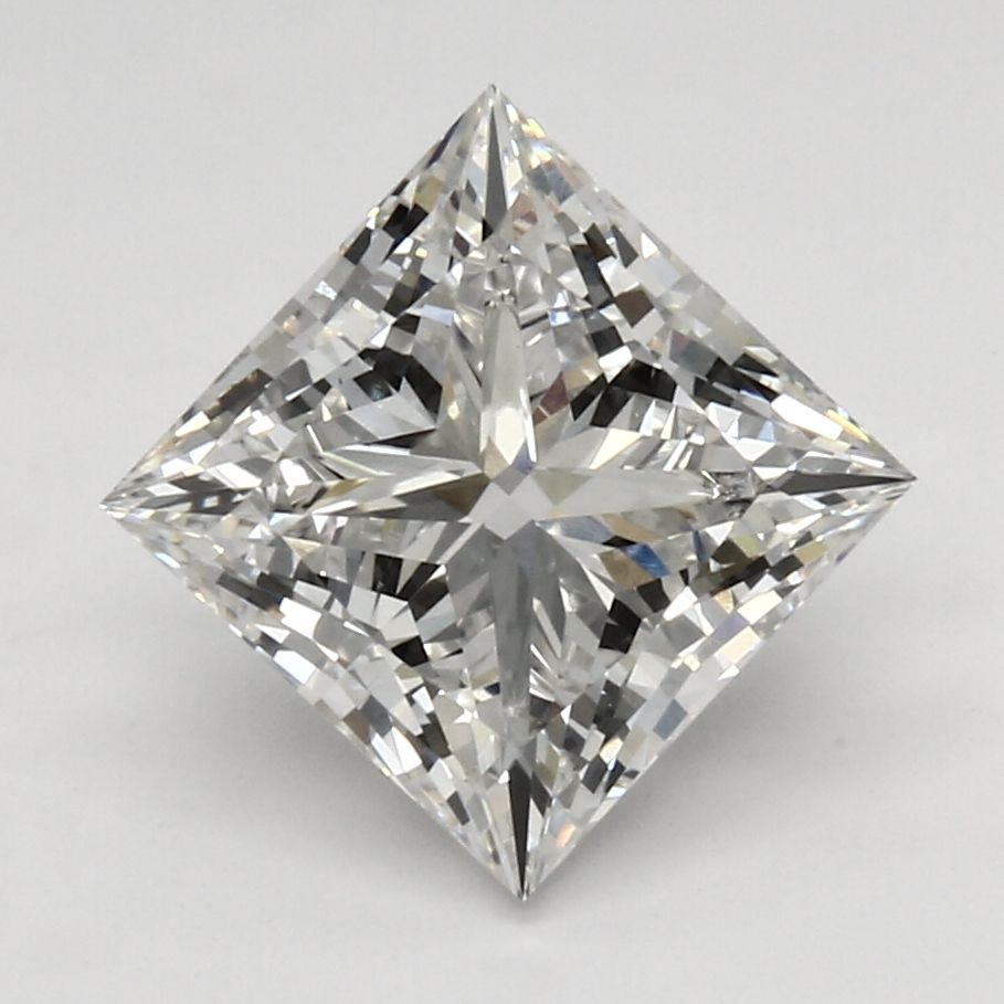 3.01 Carat Princess Lab Diamond with  Cut Diamond in 14KT  view 1
