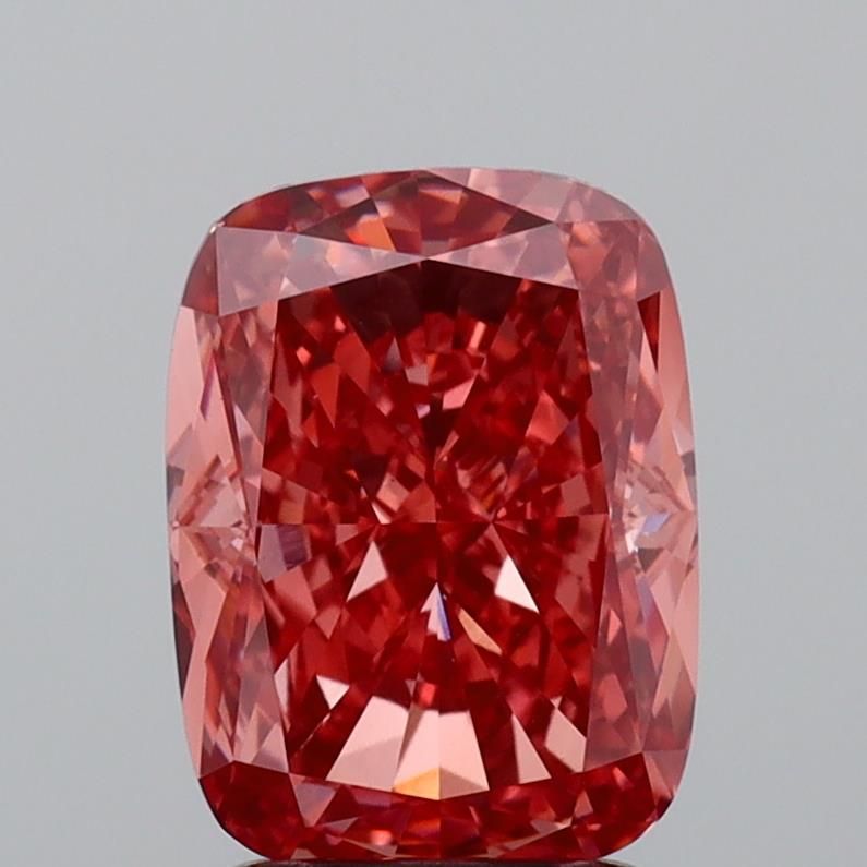 2.58 Carat Cushion Lab Diamond with  Cut Diamond in 14KT  view 1
