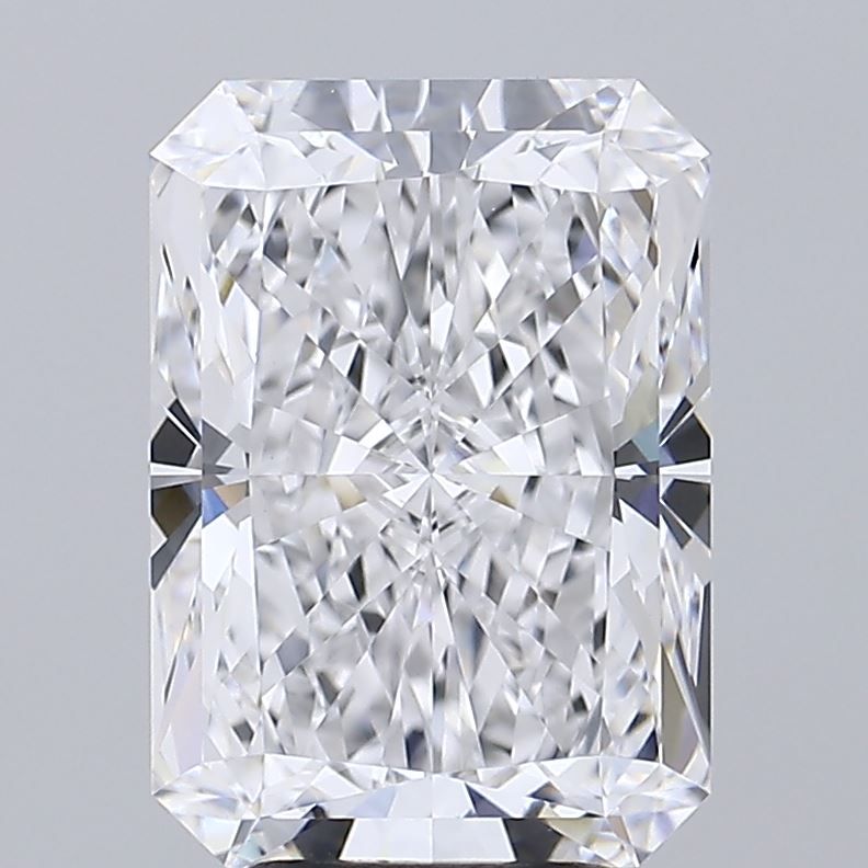 5.07 Carat Radiant Lab Diamond with  Cut Diamond in 14KT  view 1
