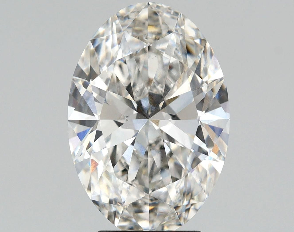 4.05 Carat Oval Lab Diamond with  Cut Diamond in 14KT  view 1
