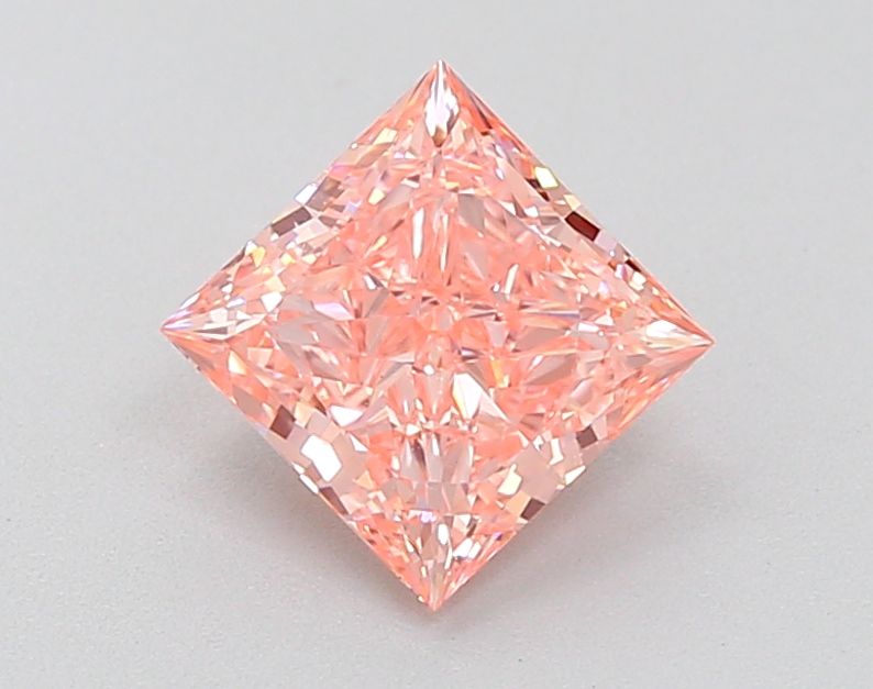 1.45 Carat Princess Lab Diamond with  Cut Diamond in 14KT  view 1
