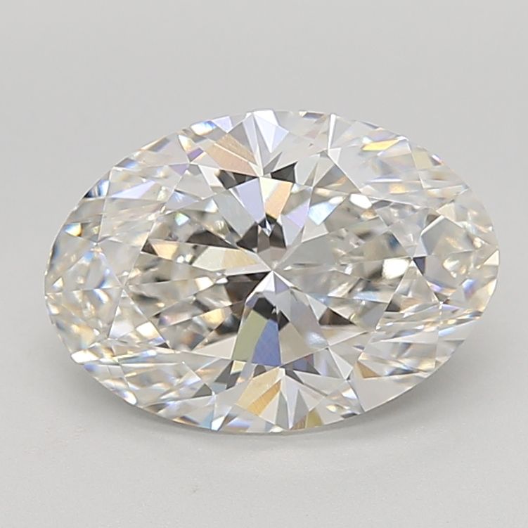 3.38 Carat Oval Lab Diamond with  Cut Diamond in 14KT  view 1
