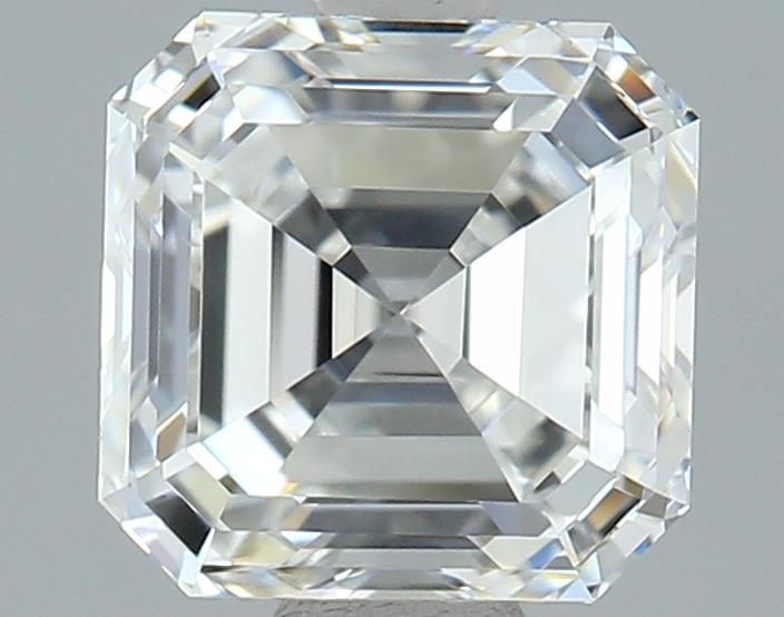 1.01 Carat Asscher Natural Diamond with  Cut Diamond in 14KT  view 1
