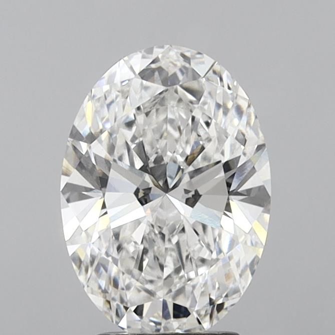 3.06 Carat Oval Lab Diamond with  Cut Diamond in 14KT  view 1
