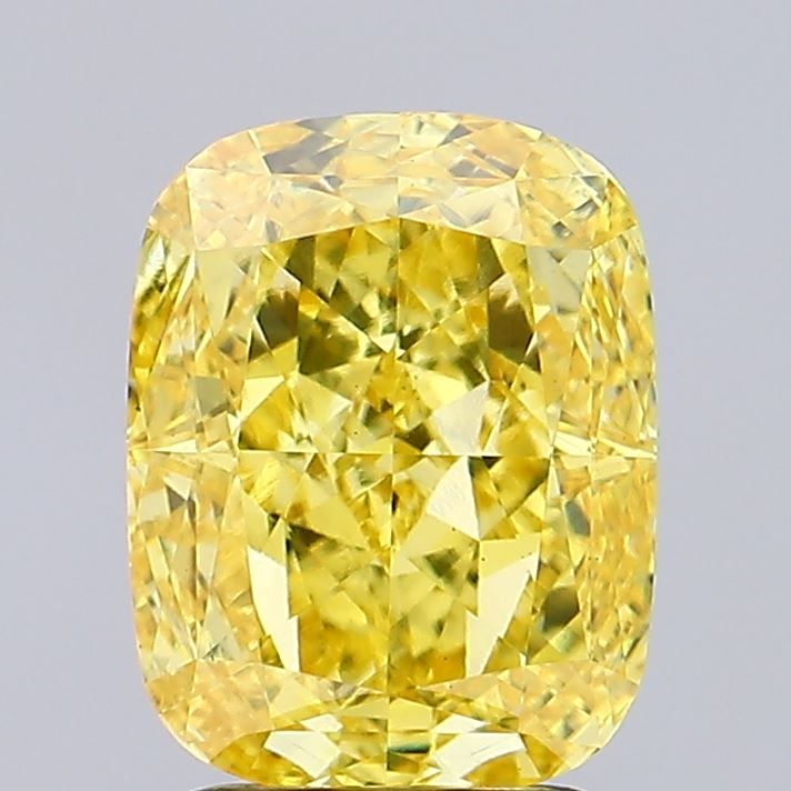 2.82 Carat Cushion Lab Diamond with  Cut Diamond in 14KT  view 1
