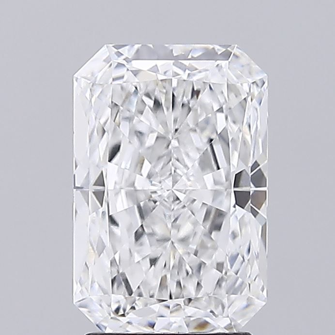 2.58 Carat Radiant Lab Diamond with  Cut Diamond in 14KT  view 1
