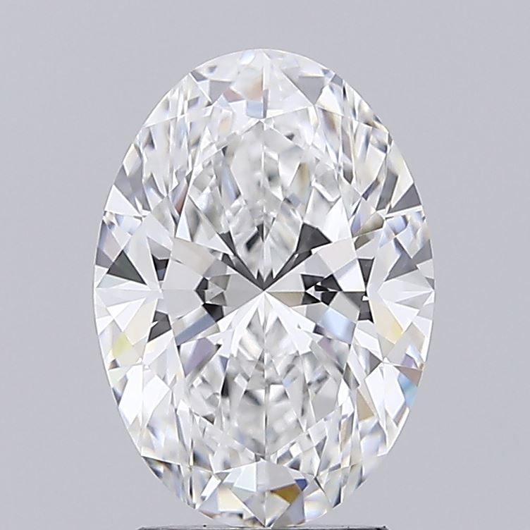 2.25 Carat Oval Lab Diamond with  Cut Diamond in 14KT  view 1
