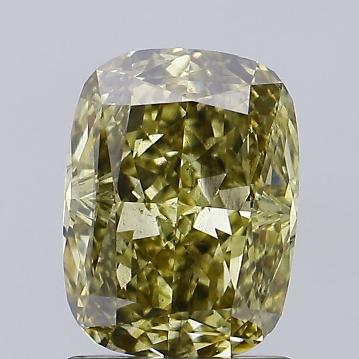 1.51 Carat Cushion Lab Diamond with  Cut Diamond in 14KT  view 1
