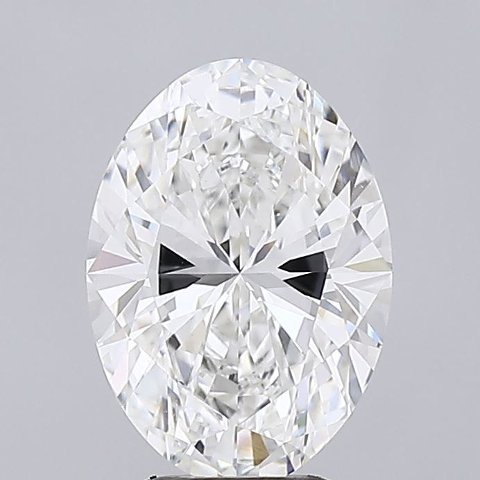 3.01 Carat Oval Lab Diamond with  Cut Diamond in 14KT  view 1
