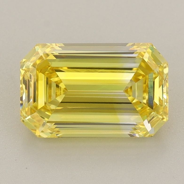 1.82 Carat Emerald Lab Diamond with  Cut Diamond in 14KT  view 1

