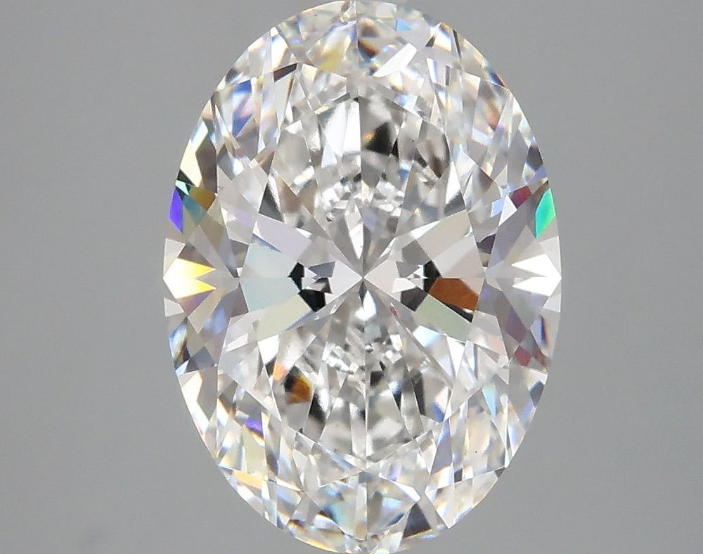 3.73 Carat Oval Lab Diamond with  Cut Diamond in 14KT  view 1
