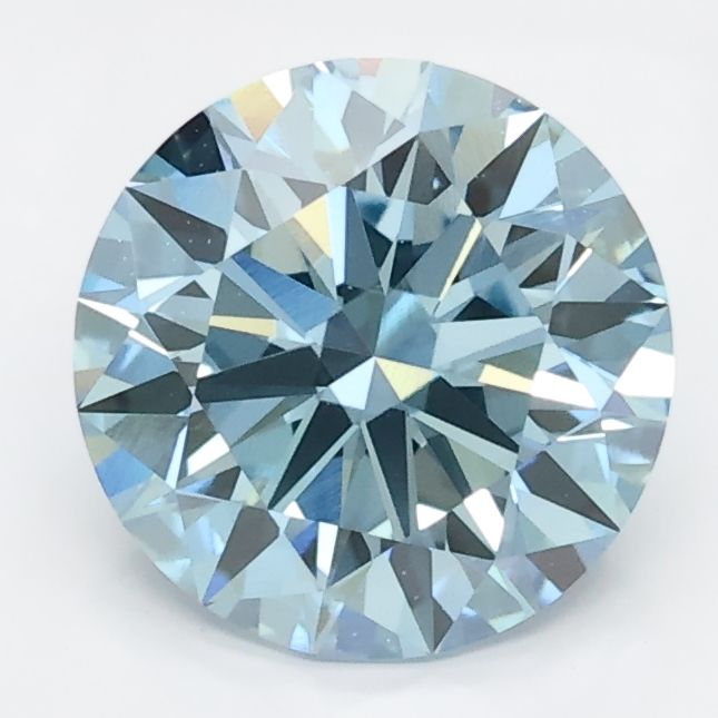 1.58 Carat Round Lab Diamond with  Cut Diamond in 14KT  view 1

