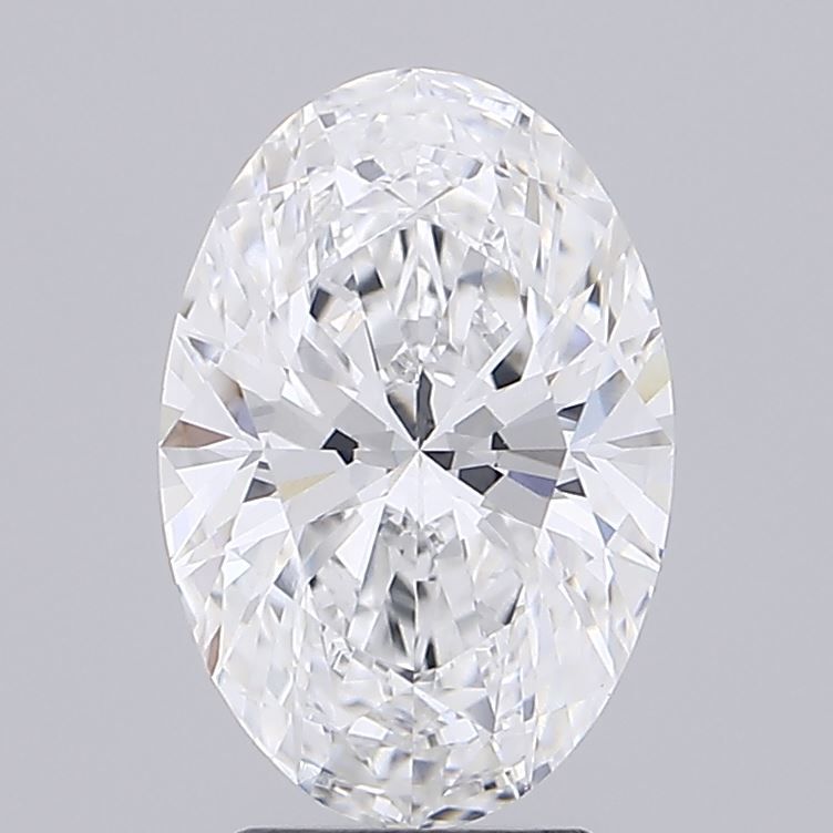 3.52 Carat Oval Lab Diamond with  Cut Diamond in 14KT  view 1
