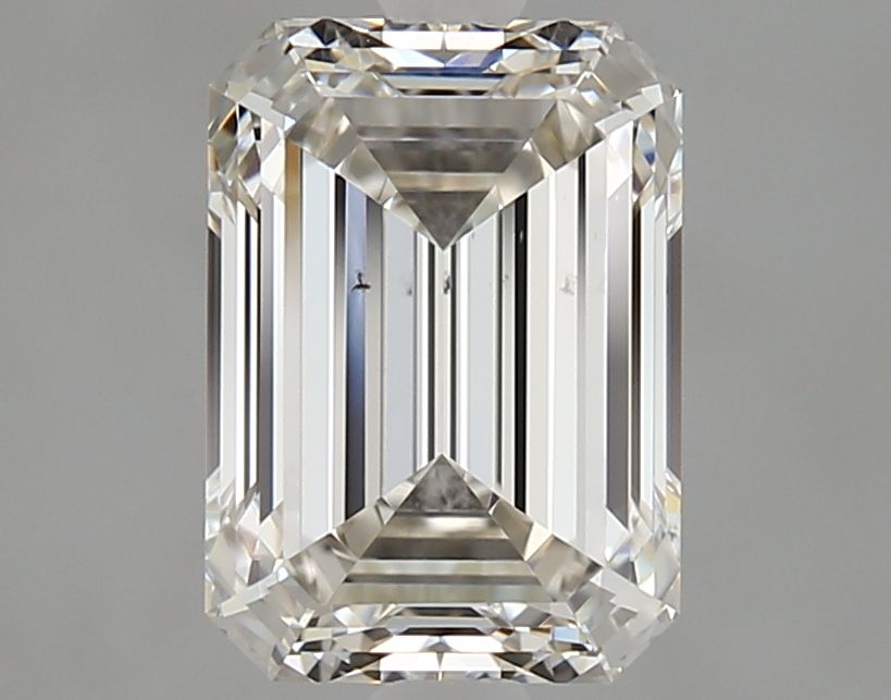 2.25 Carat Emerald Natural Diamond with  Cut Diamond in 14KT  view 1
