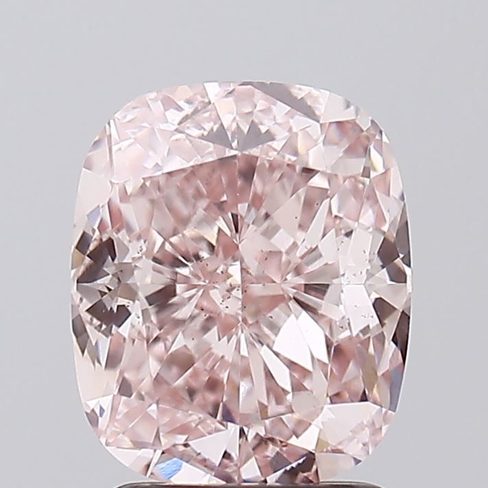 2.52 Carat Cushion Lab Diamond with  Cut Diamond in 14KT  view 1
