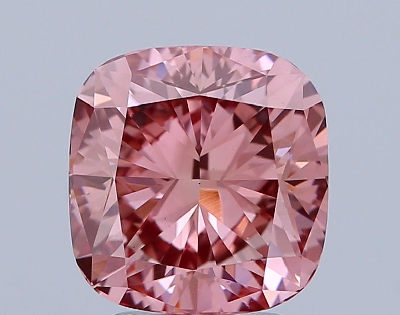 3.11 Carat Cushion Lab Diamond with  Cut Diamond in 14KT  view 1
