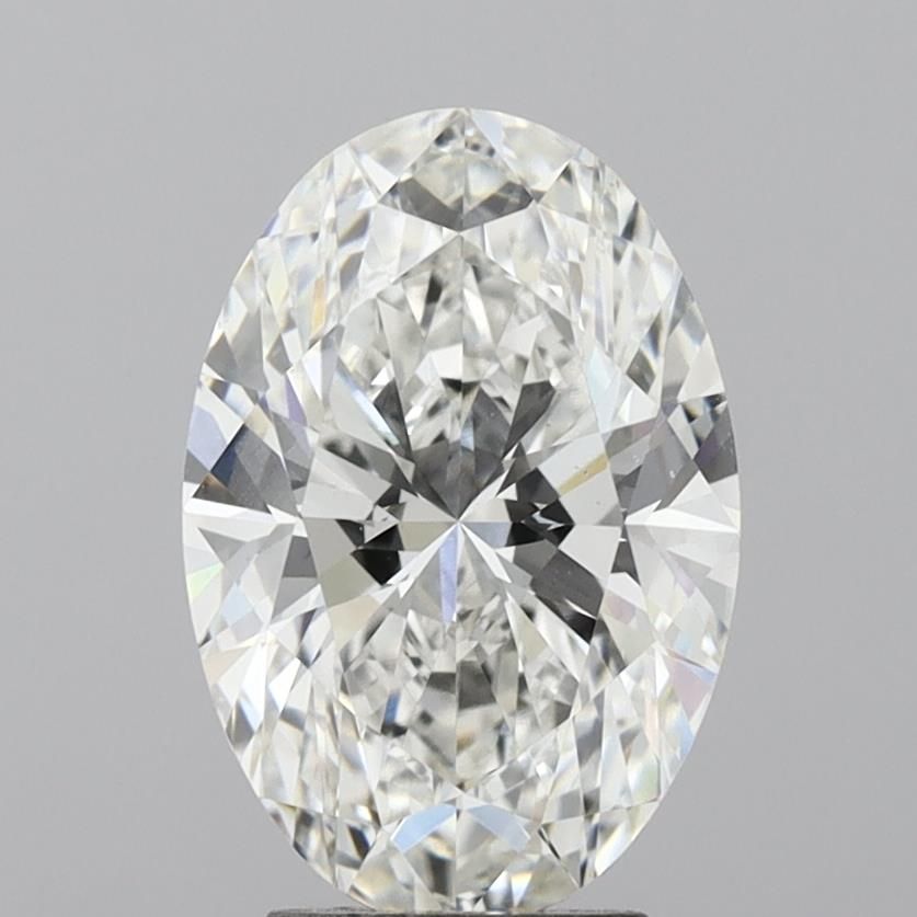 4.02 Carat Oval Lab Diamond with  Cut Diamond in 14KT  view 1
