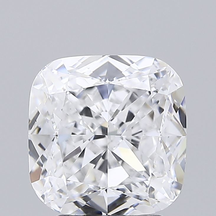 3.4 Carat Cushion Lab Diamond with  Cut Diamond in 14KT  view 1
