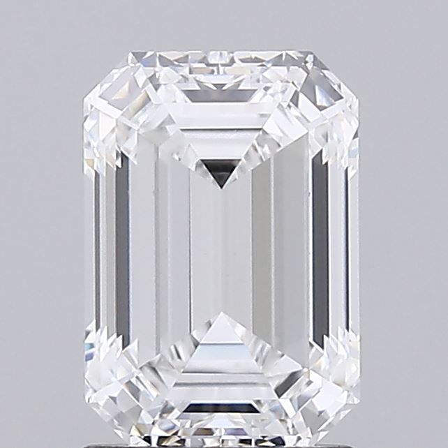 1.53 Carat Emerald Lab Diamond with  Cut Diamond in 14KT  view 1
