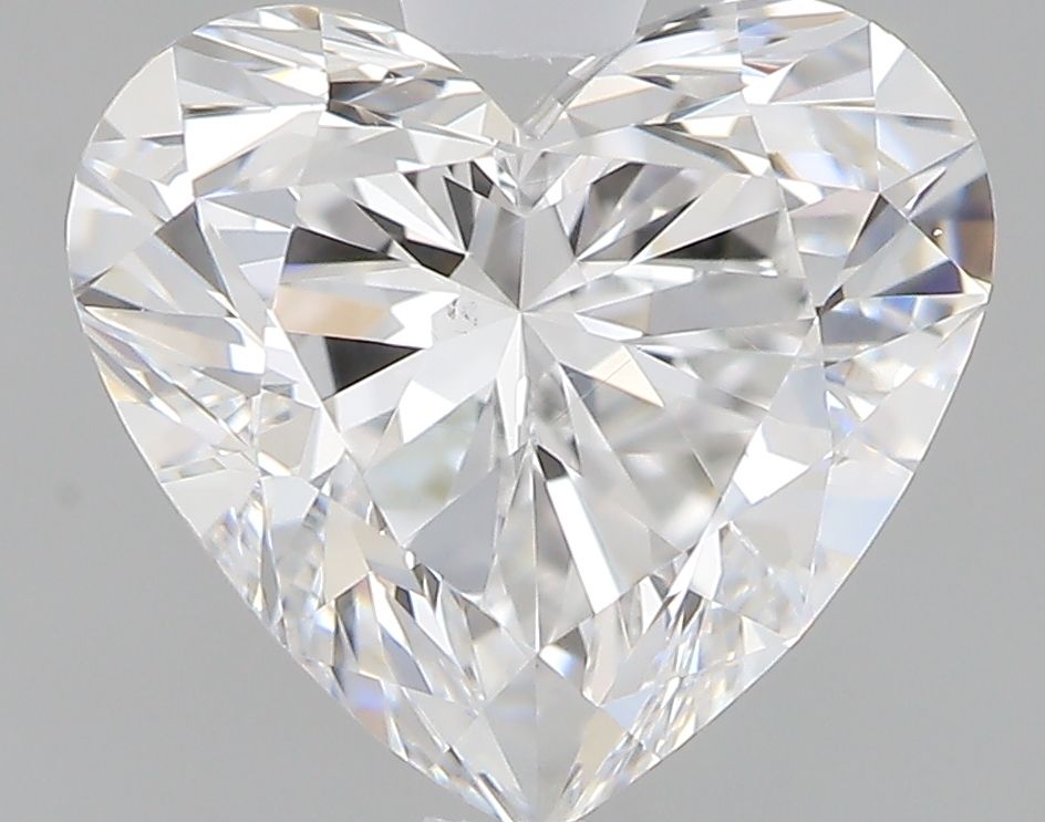 1.01 Carat Heart Natural Diamond with  Cut Diamond in 14KT  view 1
