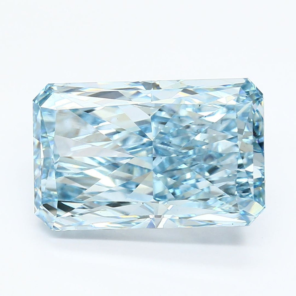 8.01 Carat Radiant Lab Diamond with  Cut Diamond in 14KT  view 1
