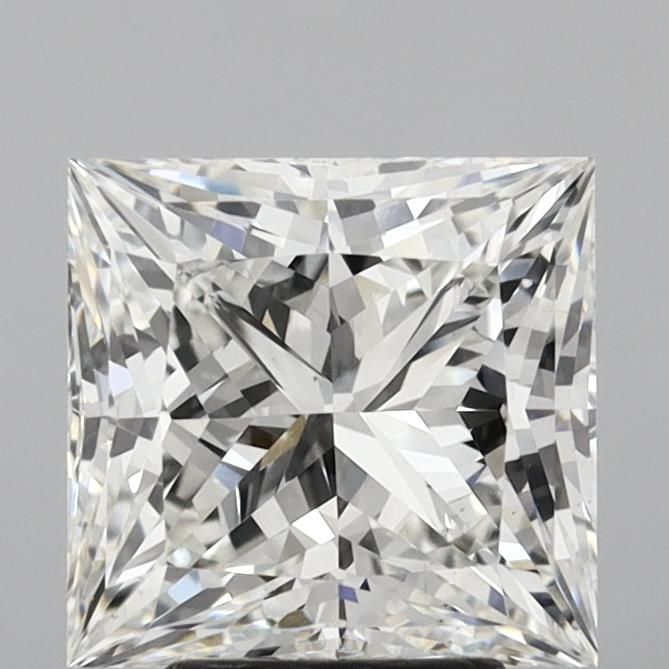 4.16 Carat Princess Lab Diamond with  Cut Diamond in 14KT  view 1
