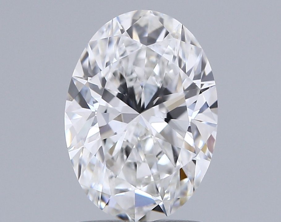 1.91 Carat Oval Lab Diamond with  Cut Diamond in 14KT  view 1
