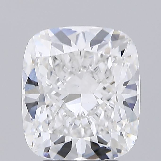 3.74 Carat Cushion Lab Diamond with  Cut Diamond in 14KT  view 1
