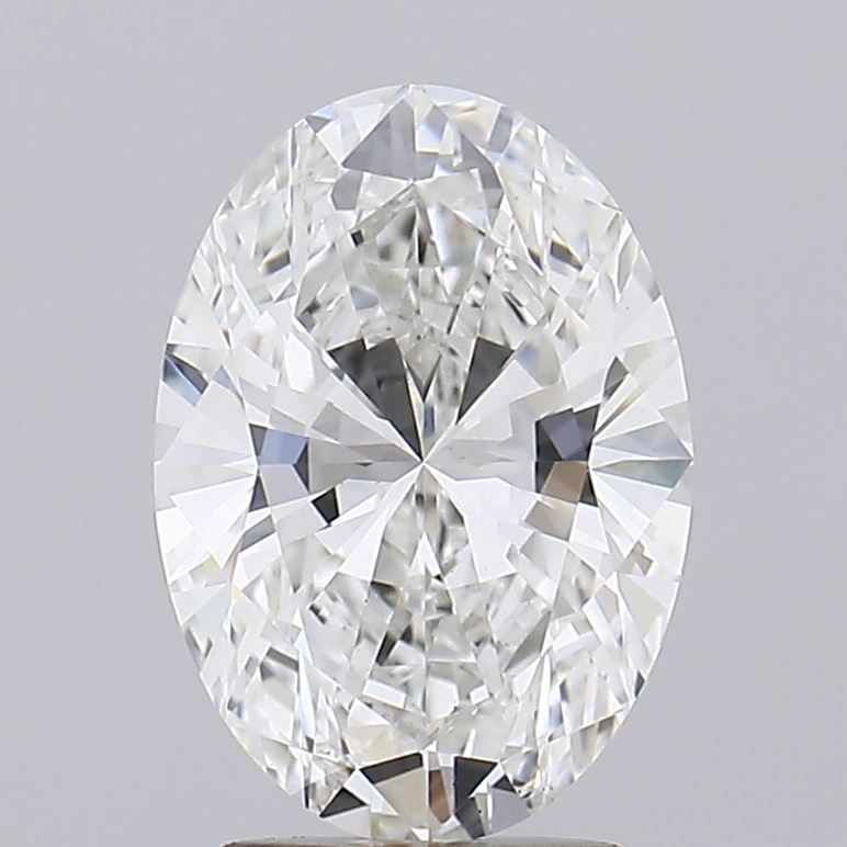 2.51 Carat Oval Lab Diamond with  Cut Diamond in 14KT  view 1
