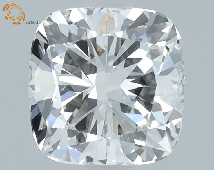 1.56 Carat Cushion Lab Diamond with  Cut Diamond in 14KT  view 1
