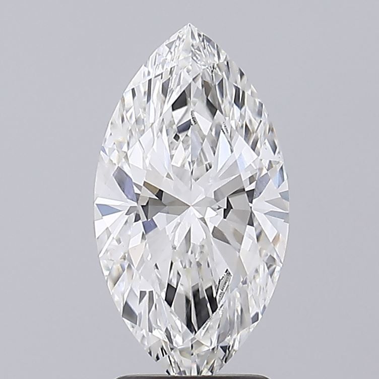 2.57 Carat Marquise Lab Diamond with  Cut Diamond in 14KT  view 1
