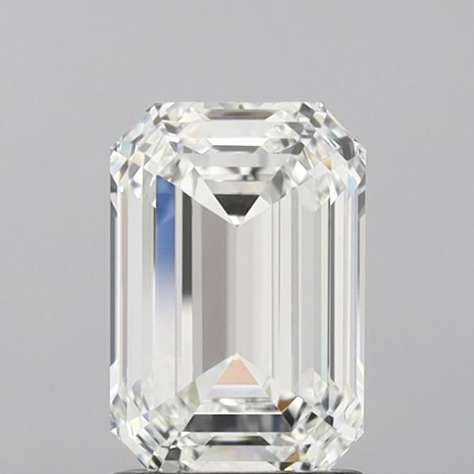 2.04 Carat Emerald Lab Diamond with  Cut Diamond in 14KT  view 1
