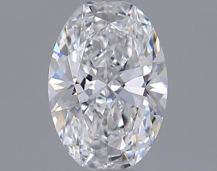 0.59 Carat Oval Lab Diamond with  Cut Diamond in 14KT  view 1
