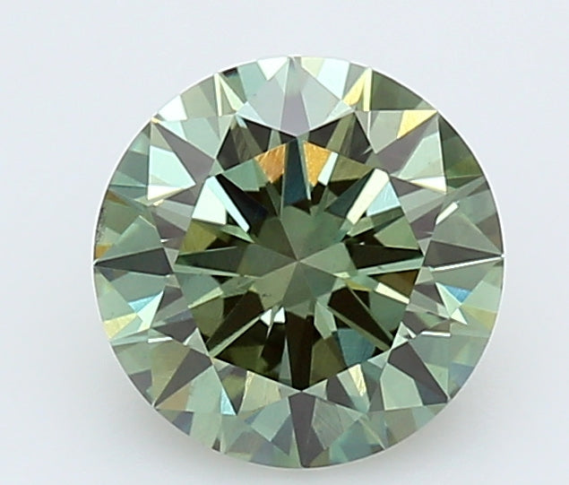 1.5 Carat Round Lab Diamond with  Cut Diamond in 14KT  view 1
