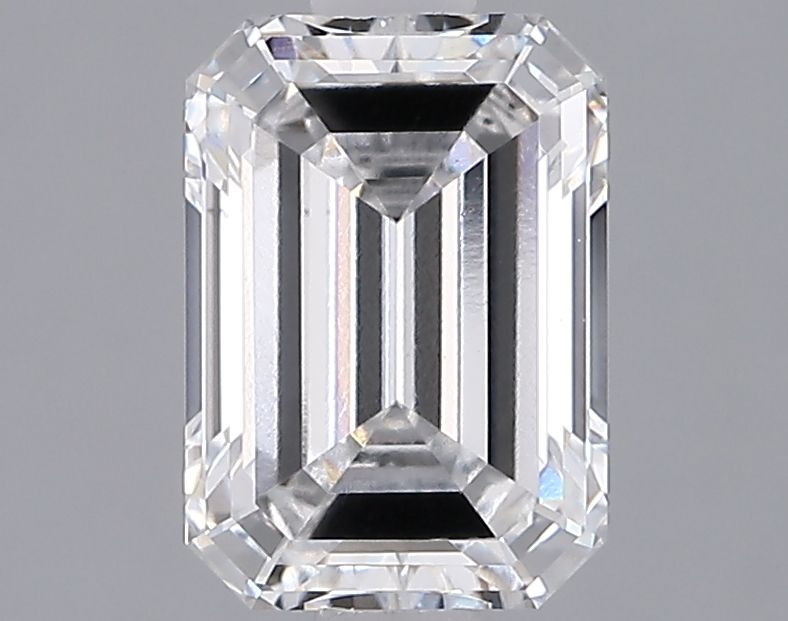 2.0 Carat Emerald Lab Diamond with  Cut Diamond in 14KT  view 1
