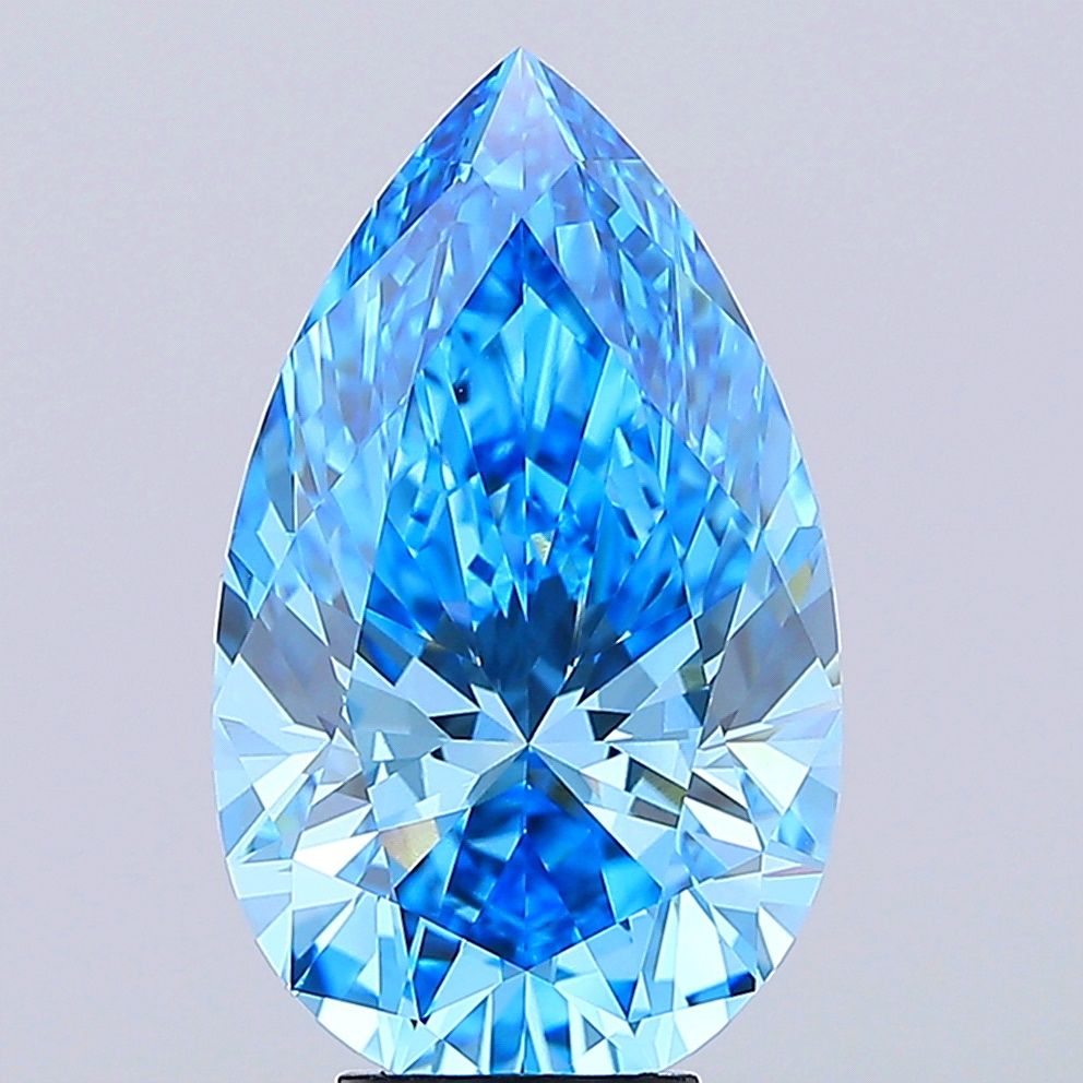 7.06 Carat Pear Lab Diamond with  Cut Diamond in 14KT  view 1
